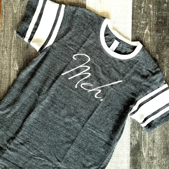 loved by hannah and eli | Grey Striped Sleeve Tee - Picture 3 of 6